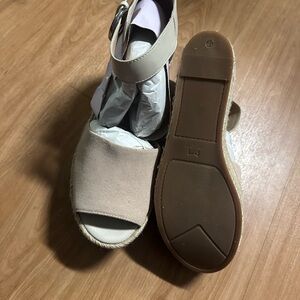Marc Fisher Cream Espadrille Sandals
